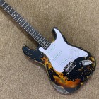 Vintage Black St Electric Guitar Handmade  Rosewood Fingerboard Limited-time