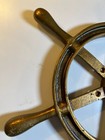 Vintage Antique Solid Brass Ship Boat Wheel Six 6 Spoke Handles Nautical Marine