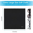 6 Pack Large 12x12 Inch Eyeglass Cleaning Cloths Premium Microfiber Lens Cloth