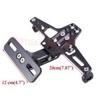 Black Aluminium Alloy Motorcycle License Plate Holder Rear Bracket Folding Mount