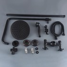 Black Oil Rubbed Brass Bathroom Rainfall Shower Faucet Set Mixer Tap Hwzh414-1