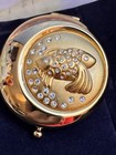 Estee Lauder    pisces     Golden Swarovski Crystal Zodiac Collection Compact Bnnp
