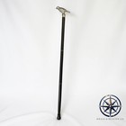 Silver Bird Handle Walking Stick 3-section Collapsible Wooden Cane 36-37 Inch
