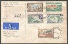 Southern Rhodesia 1953 Fdc  74-8 Rhodes Centenary Registered To Australia