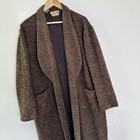 Vintage 1940s 50s Mens Wool Dressing Gown Robe Size L No Belt