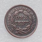 1857 Braided Hair Liberty Head Large Cent - High Grade - Scratches -1 Cent