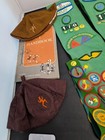 Vintage Girl Scout  Brownie Sashes  Brown Felt Hats  Book Lake Erie Council