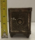 Vintage antique Ideal Safe Deposit Cast Iron Combination Lock Coin Still Bank 4   