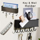Key Holder For Wall Mount Mail Letter Sorter Organizer   Metal Hook Key Rack