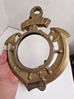 Vintage Brass Wall Hang Porthole Anchor Nautical Mirror  Free Shipping