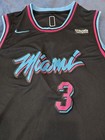 Mens Size 54 Miami Heat Dwyane Wade Black City Edition  3 Nba Jersey Nike
