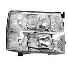 Pair Chrome Clear Headlights For 07-13 Chevy Silverado 1500 2500 3500 Hd L r
