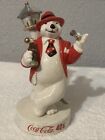 1998 Lot Of 5 Vtg Coca Cola Polar Bears Ceramic Figurines