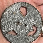 Large Antique Pressed Wood Ww1 Airplane Flight Pilot Sea Clouds Picture Button