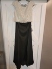 Glow New Womens Pearl Black Formal Gown Handmade Event Wedding S 10 Mother Bride