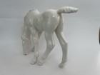 Lomonosov Lfz Porcelain Grazing Horse Figurine White Ussr Soviet 18cm Vintage