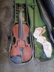 Vintage Acoustic 4 4 Violin With Case  Bow  Brown Finish