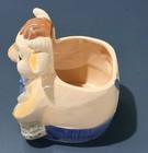 Vintage Cmc Japan Ceramic Cow Farmer Planter