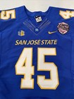 Game Worn Used San Jose State Spartans Football Jersey Autonation Bowl Lrg 9  45
