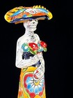 Gerardo Garcia Day Of The Dead 8    Talavera Catrina Figurine Hand Painted Mexico