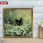 Farmhouse Black Cat Wooden Sign Rustic Wall Decor For Kitchen Living Room Decor