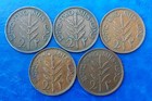Complete Set Of Israel Palestine 2 Mils British Mandate Coins - Lot Of 5 Coins