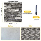 3d Wall Panels Peel And Stick  30pcs Foam Brick Wallpapers   gray Brick 