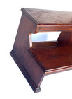 Antique 2 Step Solid Wood Chippendale Style Stool Mahogany Vintage - Rare  