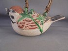 Antique Vintage Japanese Banko Ware Figural Bird Small Teapot Or Creamer