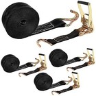 4 Pack 2 Inch Ratchet Straps Heavy Duty 20ft Tie Down Straps Ratchet With Black