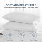 King Size Down Alternative Pillows Set Of 2 - 100  Breathable Cotton Cover  Hote