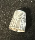 Antique 1893 Simons Bros Paneled Sterling Silver Thimble Size 8