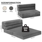 Juikury Folding Sofa Bed  Convertible Sleeper Chair With Pilow Full  Grey 