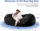 7ft Xxl Memory Foam Filled Bean Bag Chair With Removable Cover bean Bags For Adu