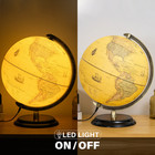 12  Illuminated World Globe 720   Rotating Education Cartography Map W  Led Light