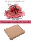 Yrszx Women   s Organza Church Derby Hat     Floral Wide Brim Fascinator For