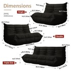 Caterpillar Lazy Sofa Nap Couch Tatami Bed 1 To 3 Seats Beanbag Chair Floor Sofa