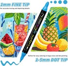 48 Colors Dual Tip Acrylic Paint Markers For Rock  Wood  Fabric