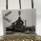 Vintage Steam Locomotive 34 Railroad Crossing Photo 4x5 B w Gelatin Original
