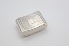 Antique George Iii Sterling Silver Snuff Box Hallmarked Birmingham 1812