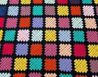 Granny Square Crochet Afghan Sofa Throw Blanket Roseanne Grannycore Vintage 90s