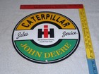Vintage Caterpillar John Deere International Harvester Porcelain Metal Gas Sign 