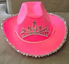 Lot Of 4 Cowboy Hats  3 Light Up  Bachelorette Party Halloween Costume For Fun 