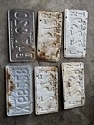 Lot 6 Vintage Idaho License Plates 1963  1956 1958 Assorted Bonner Latah County