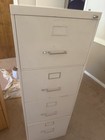 Vintage Steelcase Vertical Legal Filing Cabinet 4 Drawers 52    Tall 18    Wide