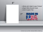 Heavyweight 80lb White 5  X 7  Cards invitations cardstock Sheets - 100 Pieces