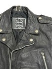 Child   s Vintage Genuine Leather Motorcycle Jacket Black Size 12