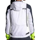 Brooks Run Visible Convertible Womens Running Jacket White Hooded Hi Vis Ladies
