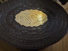 Brown Etrog Holder Modern Judaica Sukkot Faux Leather Wooden Lined Box With Foam