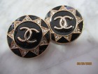 Chanel 2 Buttons   24mm Black  Gold Tone  Metal    This Is For 2